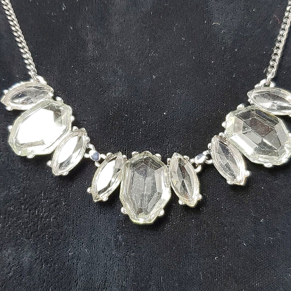 French Connection Small Stone Frontal Necklace (Aqua) - Picture 3 of 5